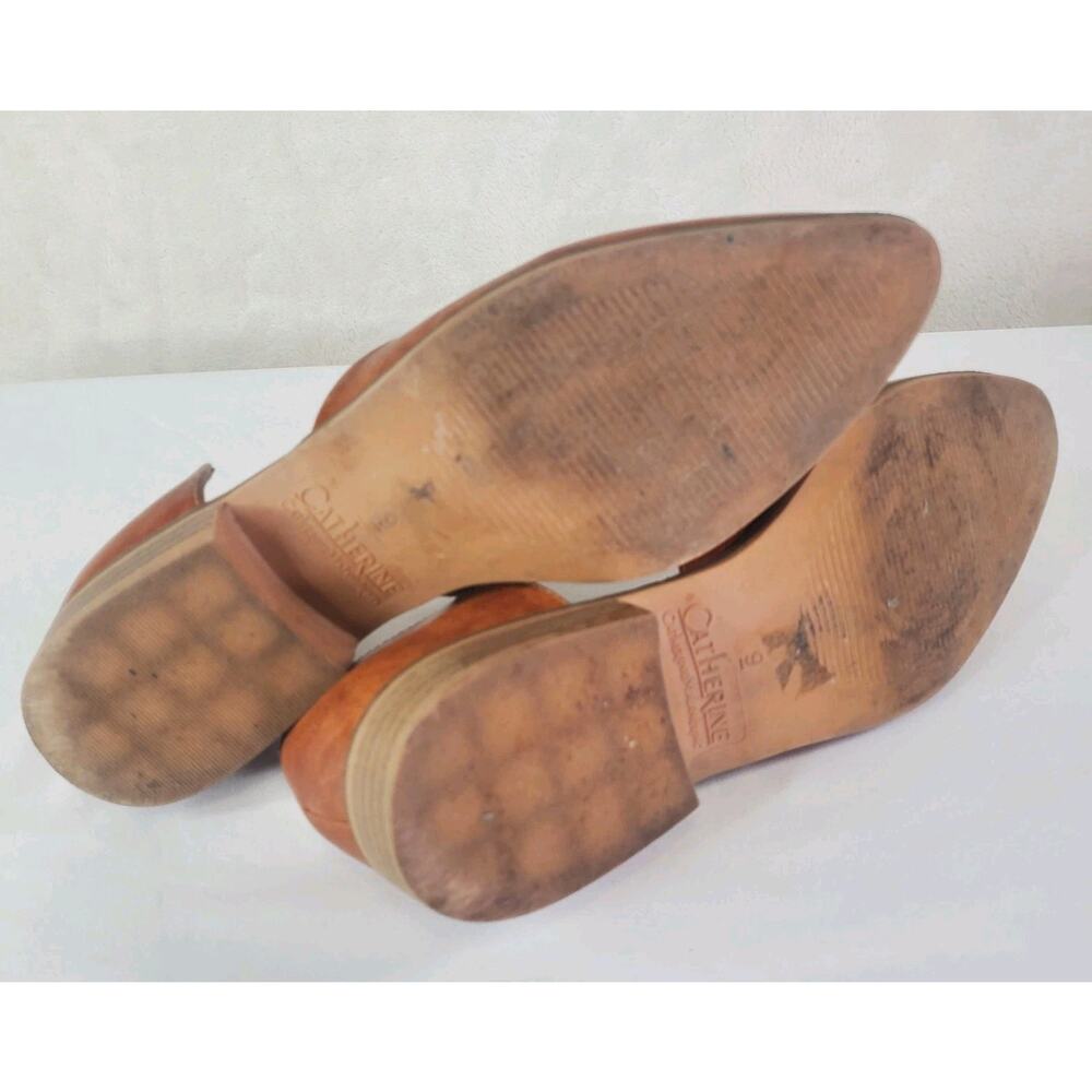 Catherine Malandrino Alaney Tan D'Orsay Flats Women's 9.5 Pointed Toe Slip On - Picture 6 of 8